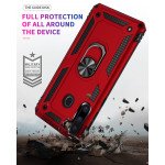 Wholesale Tech Armor Ring Grip Case with Metal Plate for Samsung Galaxy A21 (Red)